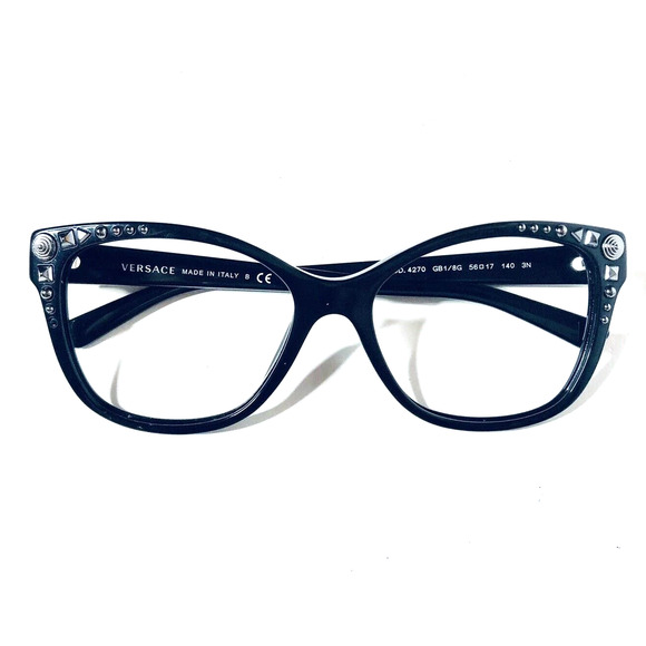 Versace Black Cats Eye Glasses main image 7